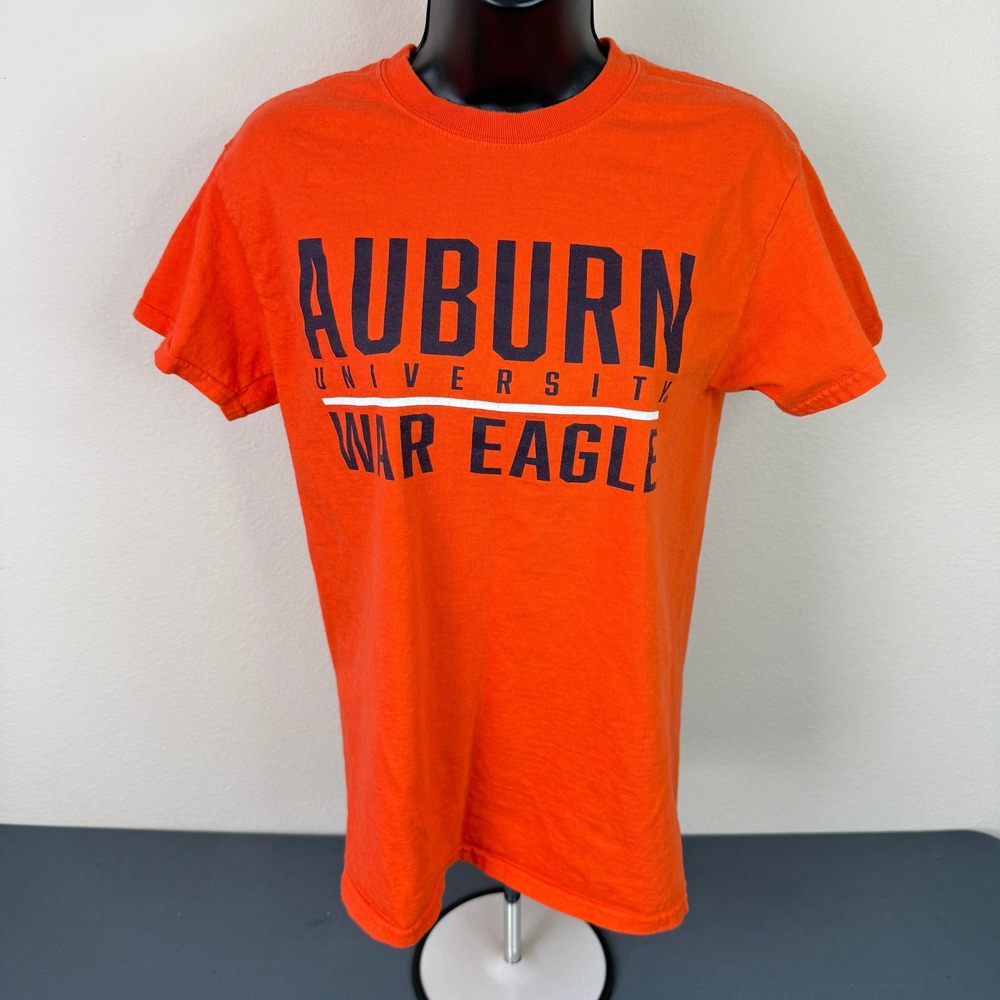 MV Sport T-Shirt Mens Small Auburn University War Eagle Orange Graphic Tee